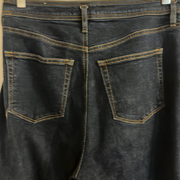 LOFT size 28 size 6 curvy high waist, wide leg Dark Blue - Picture 4 of 4